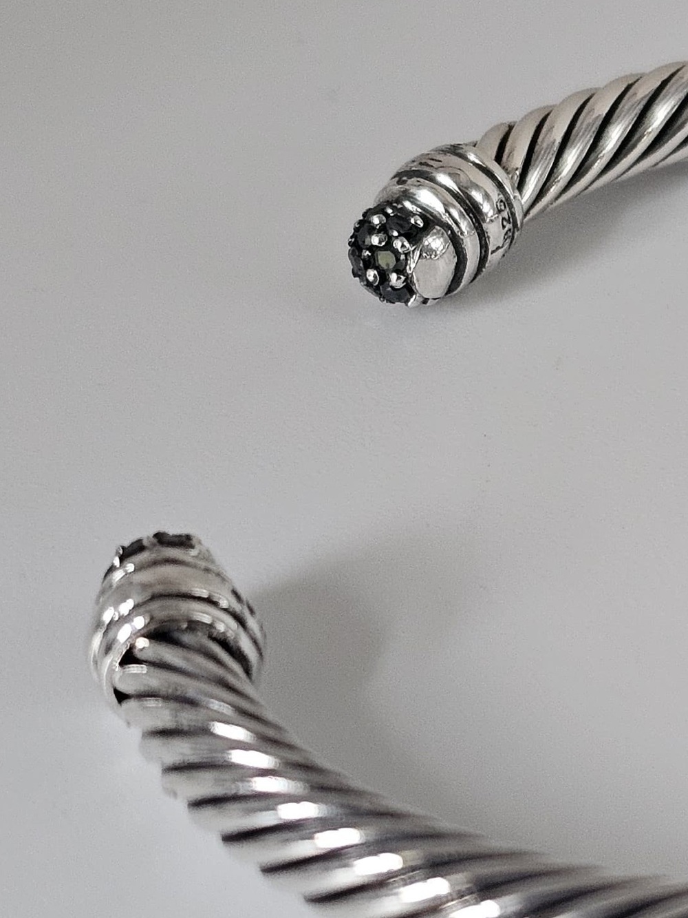 David Yurman Classic cable black pavè diamonds domes, - Picture 5 of 5